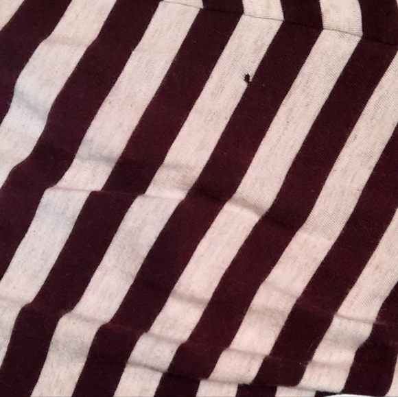 Synergy Organic Cotton Dolman Top Short Striped Shirt V Neck 3/4 Flare Sleeves M - Picture 4 of 6